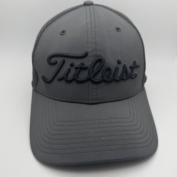 Titleist Hat Cap Fitted Mens Small Medium Gray Mesh Golf AVX Pro V1 New Era - Picture 1 of 6